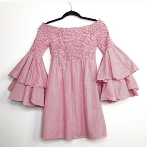 Gianni Bini Dress Red and White Sz. Small